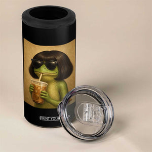 Funny Frog Bob Haircut Renaissance Painting Meme 4 in 1 Can Cooler Tumbler