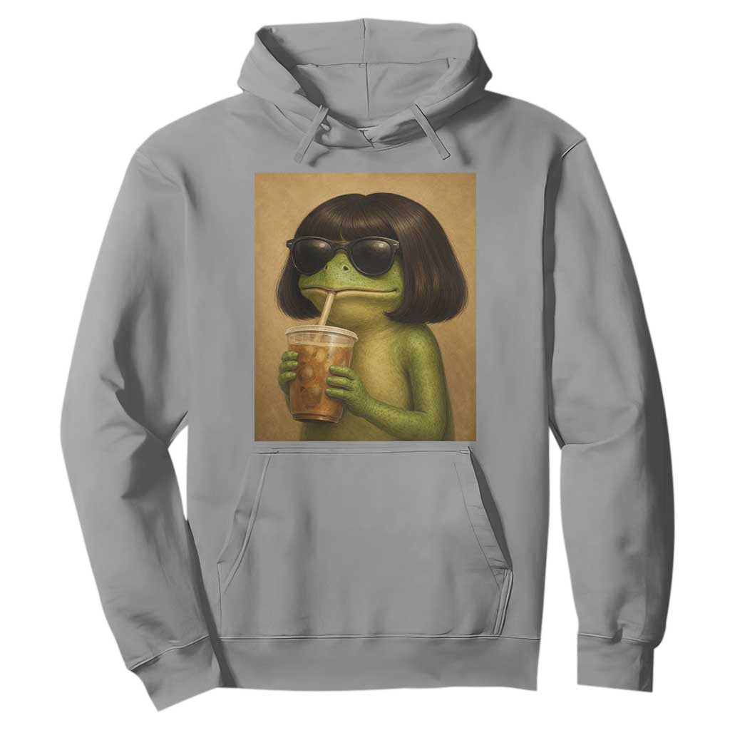 Funny Frog Bob Haircut Renaissance Painting Meme Hoodie