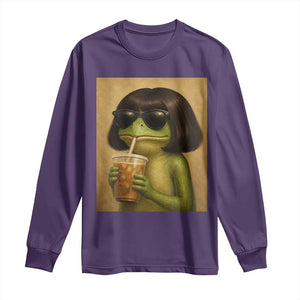 Funny Frog Bob Haircut Renaissance Painting Meme Long Sleeve Shirt