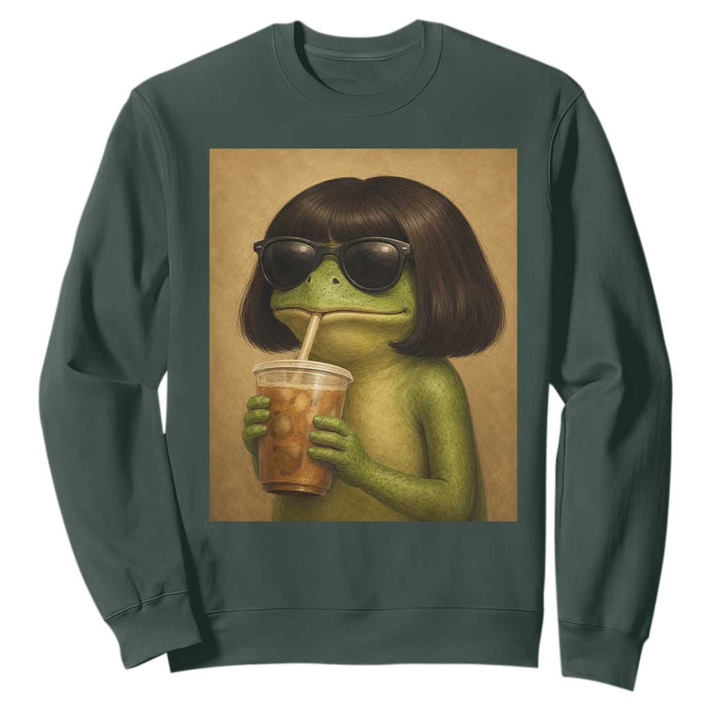 Funny Frog Bob Haircut Renaissance Painting Meme Sweatshirt
