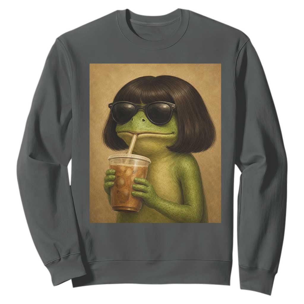 Funny Frog Bob Haircut Renaissance Painting Meme Sweatshirt