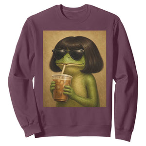 Funny Frog Bob Haircut Renaissance Painting Meme Sweatshirt