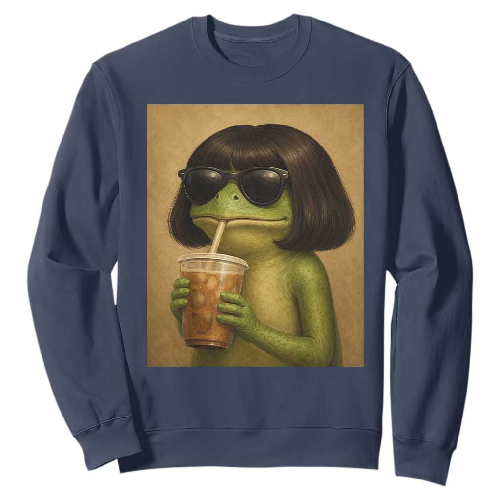Funny Frog Bob Haircut Renaissance Painting Meme Sweatshirt