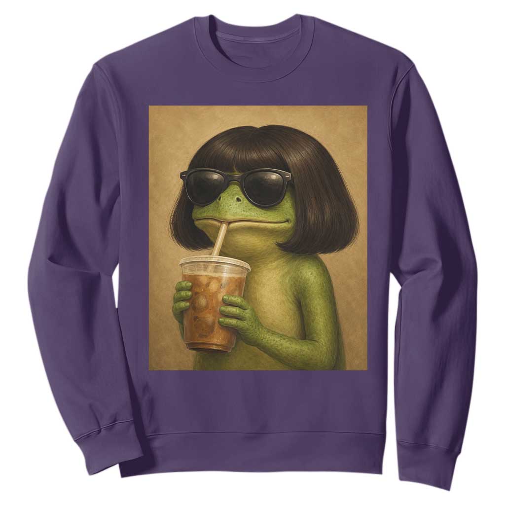 Funny Frog Bob Haircut Renaissance Painting Meme Sweatshirt