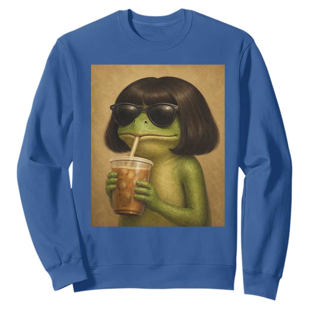 Funny Frog Bob Haircut Renaissance Painting Meme Sweatshirt