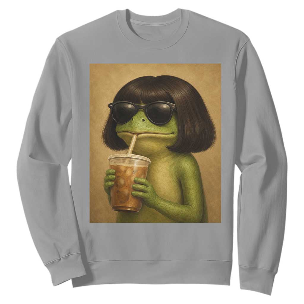 Funny Frog Bob Haircut Renaissance Painting Meme Sweatshirt