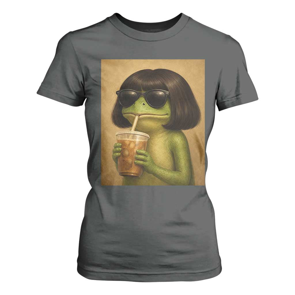 Funny Frog Bob Haircut Renaissance Painting Meme T Shirt For Women