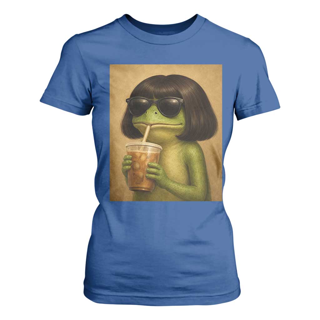 Funny Frog Bob Haircut Renaissance Painting Meme T Shirt For Women