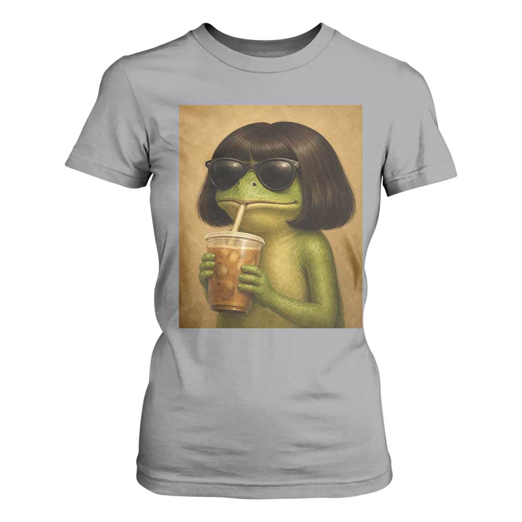 Funny Frog Bob Haircut Renaissance Painting Meme T Shirt For Women