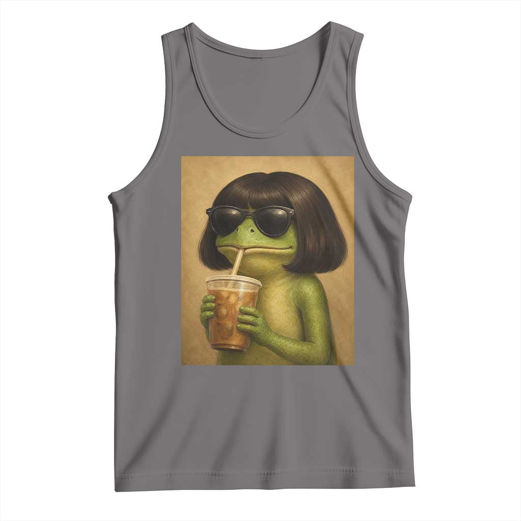 Funny Frog Bob Haircut Renaissance Painting Meme Tank Top