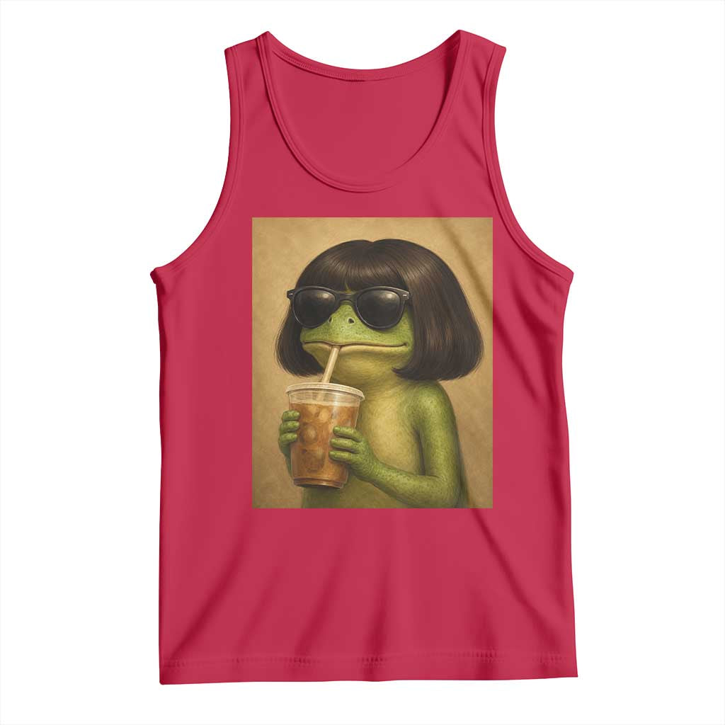 Funny Frog Bob Haircut Renaissance Painting Meme Tank Top