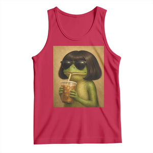 Funny Frog Bob Haircut Renaissance Painting Meme Tank Top
