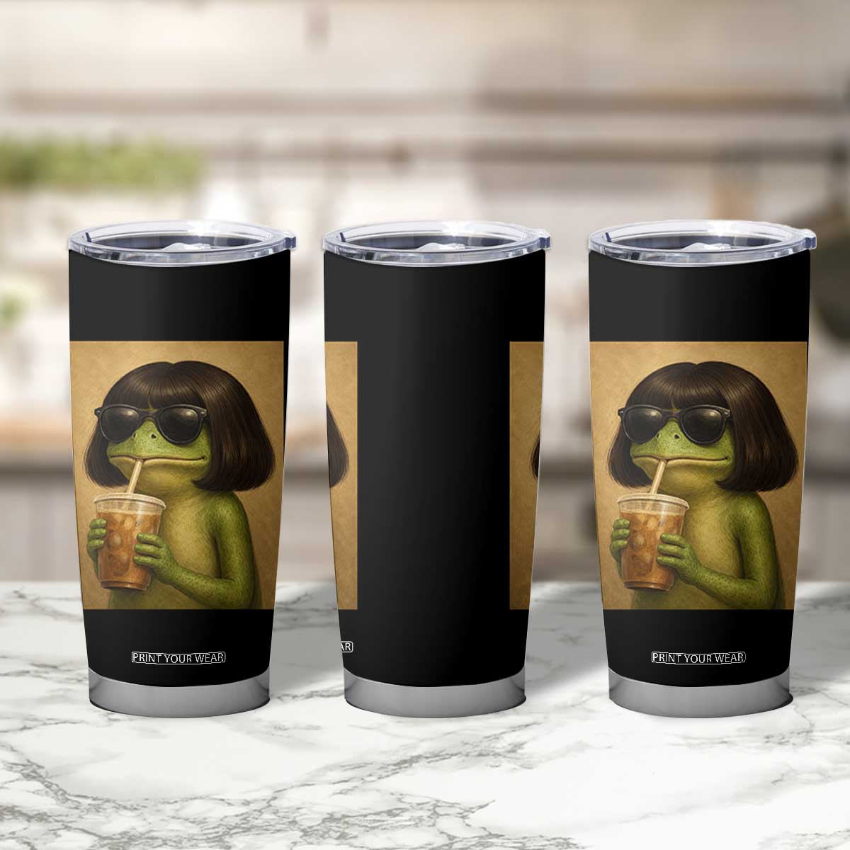 Funny Frog Bob Haircut Renaissance Painting Meme Tumbler Cup