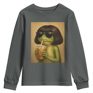 Funny Frog Bob Haircut Renaissance Painting Meme Youth Sweatshirt