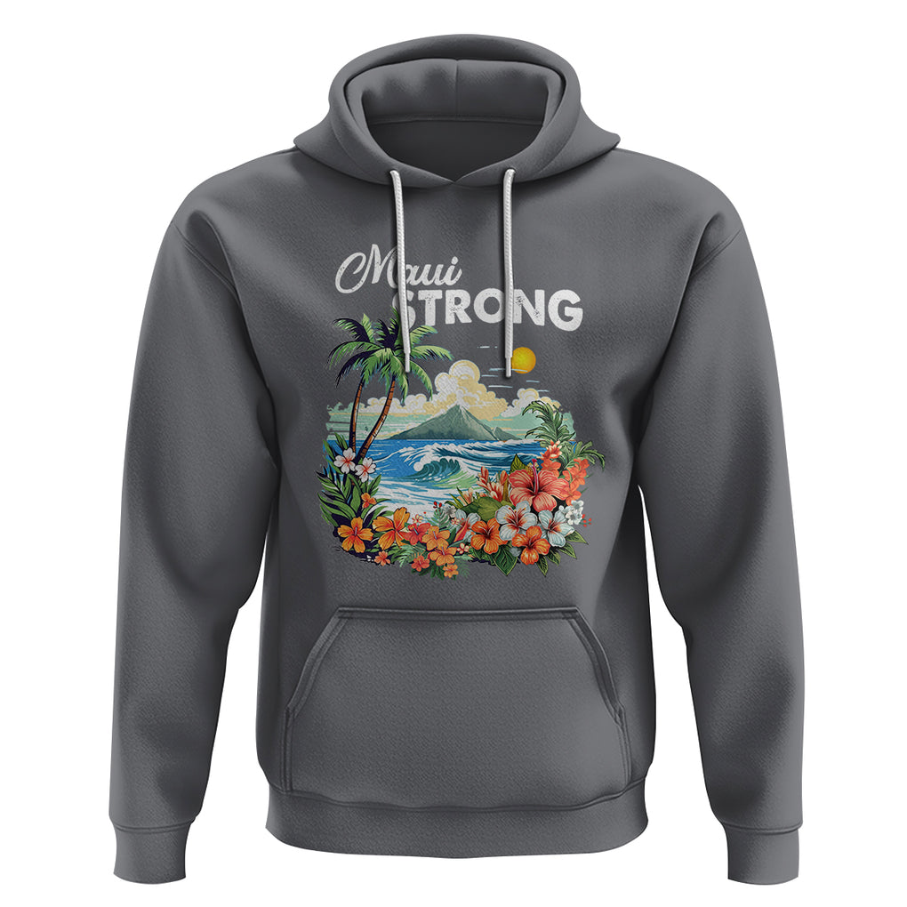 Maui Strong Hawaii Strong Pray For Maui Island Hoodie TS02 Charcoal Printyourwear