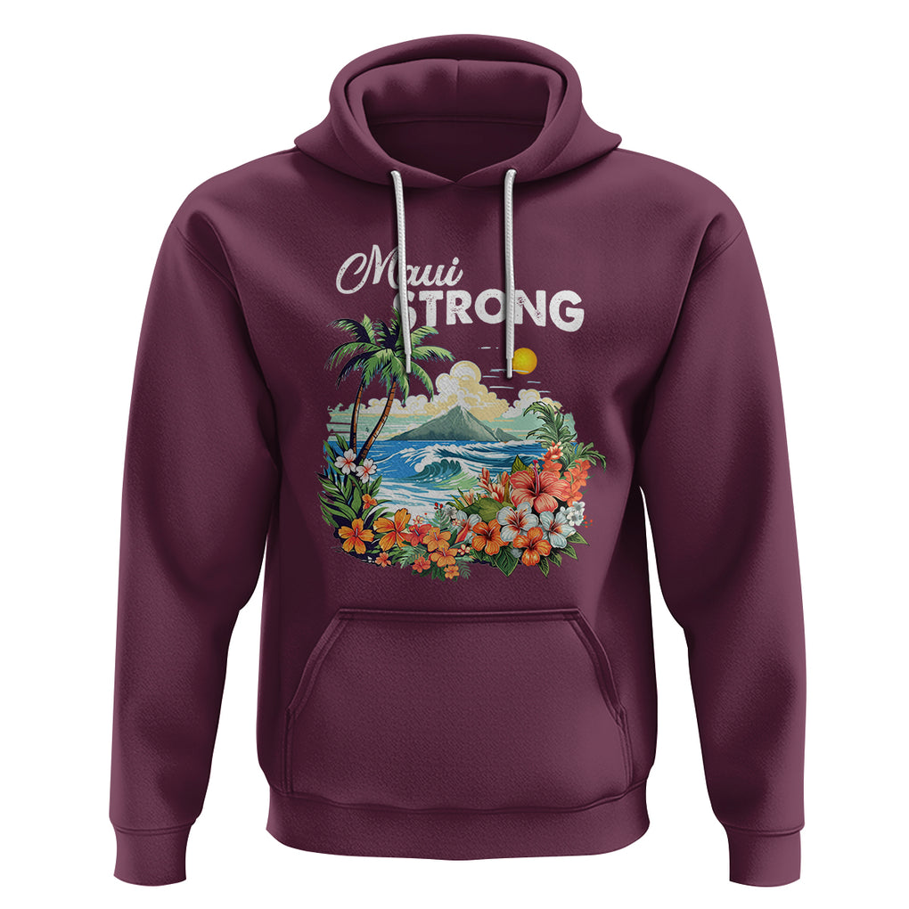 Maui Strong Hawaii Strong Pray For Maui Island Hoodie TS02 Maroon Printyourwear