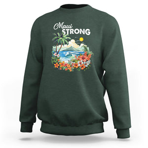 Maui Strong Hawaii Strong Pray For Maui Island Sweatshirt TS02 Dark Forest Green Printyourwear