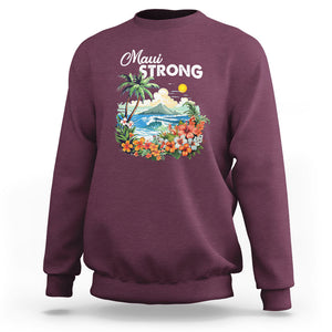 Maui Strong Hawaii Strong Pray For Maui Island Sweatshirt TS02 Maroon Printyourwear