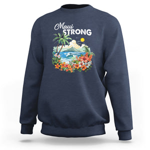 Maui Strong Hawaii Strong Pray For Maui Island Sweatshirt TS02 Navy Printyourwear