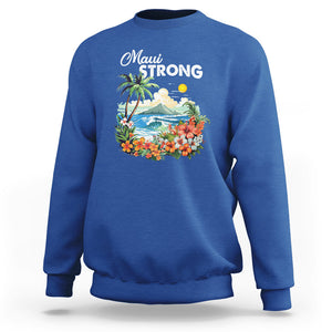 Maui Strong Hawaii Strong Pray For Maui Island Sweatshirt TS02 Royal Blue Printyourwear