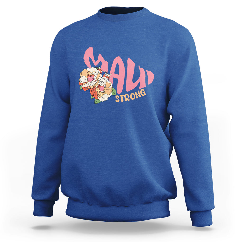 Maui Strong Hawaii Strong Pray For Maui Sweatshirt TS02 Royal Blue Printyourwear