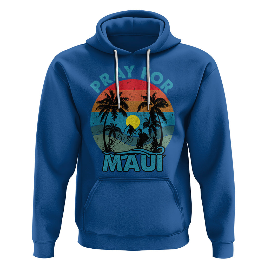 Pray For Maui Maui Strong Hawaii Strong Retro Hoodie TS02 Royal Blue Printyourwear