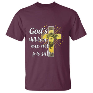 God's Children T Shirt Not For Sale End Human Trafficking TS02 Maroon Printyourwear