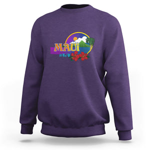 Maui Hawaii Pray For Maui Strong Hawaii Strong Sweatshirt TS02 Purple Printyourwear