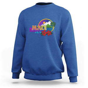 Maui Hawaii Pray For Maui Strong Hawaii Strong Sweatshirt TS02 Royal Blue Printyourwear