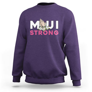 Maui Strong Sweatshirt Pray For Maui Hawaii Strong TS02 Purple Printyourwear