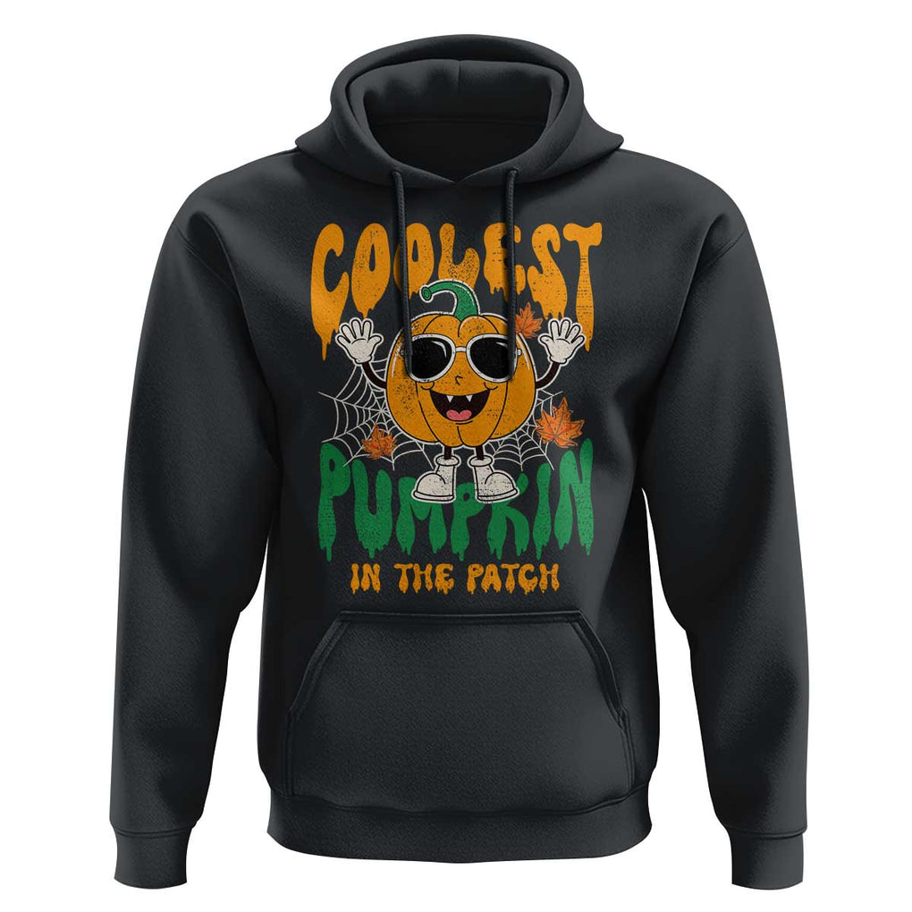 Fall Pumpkin Hoodie Coolest Pumpkin In The Patch Autumn Halloween Spooky Season TS02 Black Print Your Wear