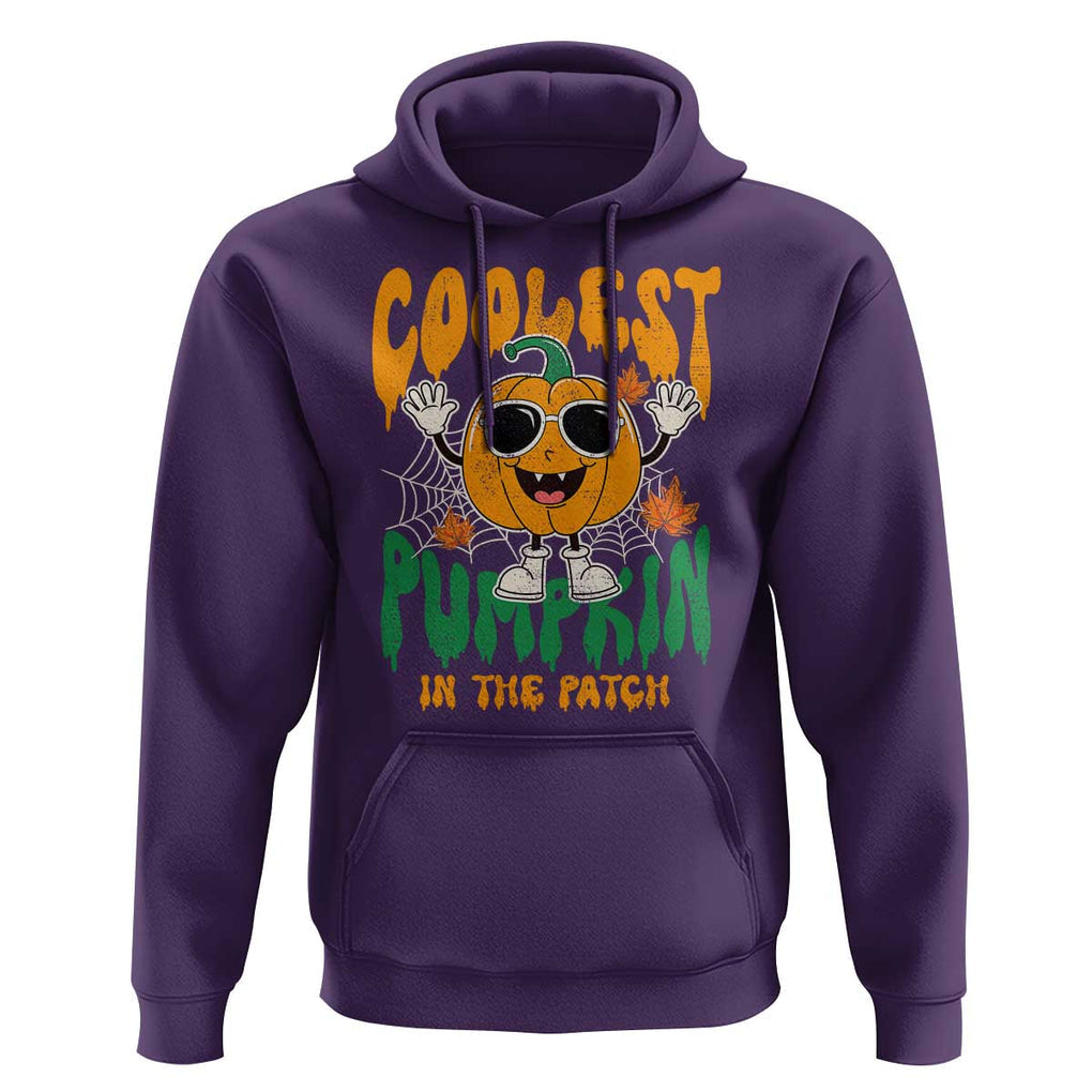 Fall Pumpkin Hoodie Coolest Pumpkin In The Patch Autumn Halloween Spooky Season TS02 Purple Print Your Wear