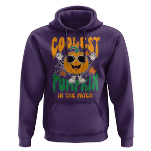 Fall Pumpkin Hoodie Coolest Pumpkin In The Patch Autumn Halloween Spooky Season TS02 Purple Print Your Wear