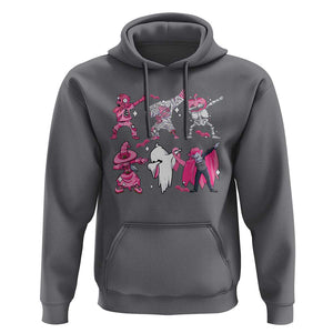 Halloween Breast Cancer Hoodie Dabbing Skeleton Zombie Pink Ribbon TS02 Charcoal Print Your Wear