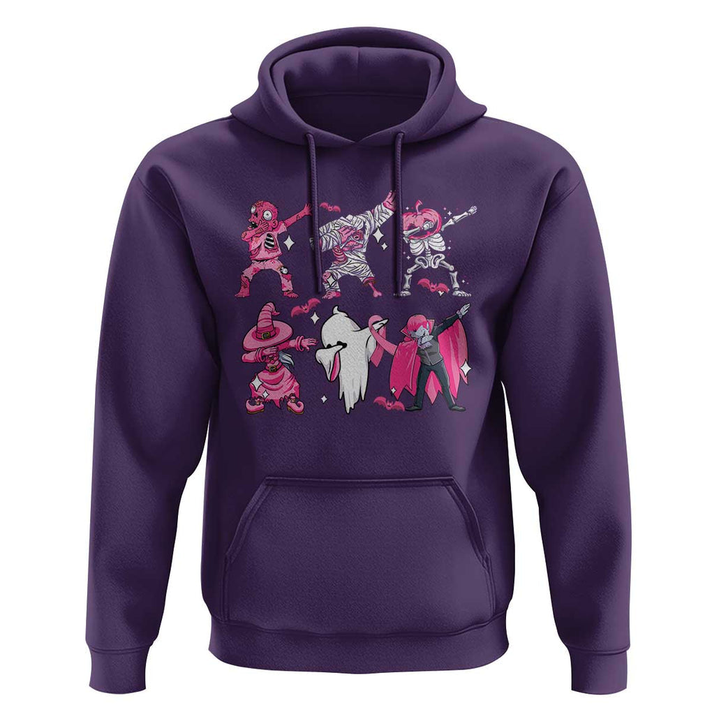 Halloween Breast Cancer Hoodie Dabbing Skeleton Zombie Pink Ribbon TS02 Purple Print Your Wear