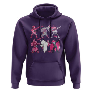 Halloween Breast Cancer Hoodie Dabbing Skeleton Zombie Pink Ribbon TS02 Purple Print Your Wear