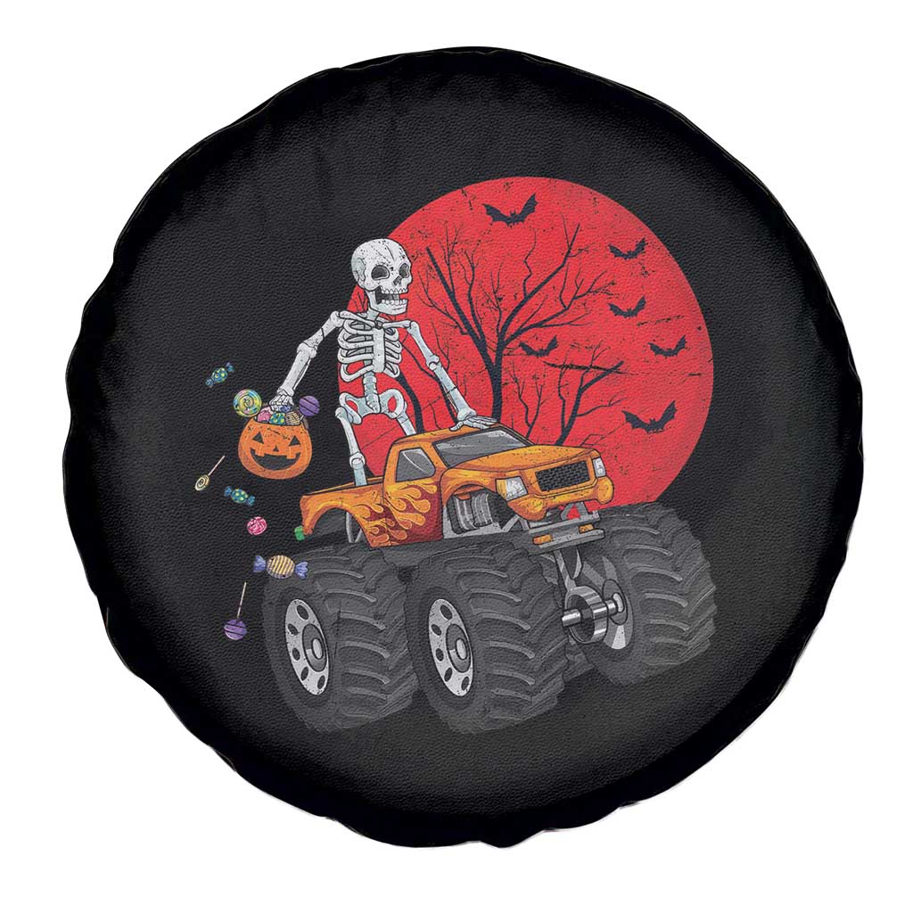 Halloween Skeleton Spare Tire Cover Skeleton Riding Monster Truck Candy Funny Scary Pumpkin TS02 Print Your Wear