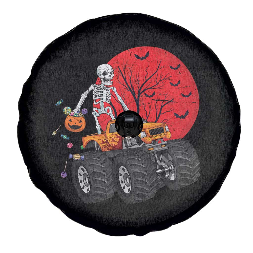 Halloween Skeleton Spare Tire Cover Skeleton Riding Monster Truck Candy Funny Scary Pumpkin TS02 Print Your Wear