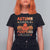 Fall Vibes T Shirt For Women Autumn Leaves And Pumpkin Please Scary Pumpkin Halloween TS02 Black Print Your Wear