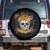 Halloween Skull Spare Tire Cover Spooky Skull In Pumpkin Halloween Costume TS02 No hole Black Print Your Wear