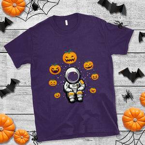 Halloween Astronaut T Shirt Scary Pumpkin Universe Outer Space Halloween Costume TS02 Purple Print Your Wear
