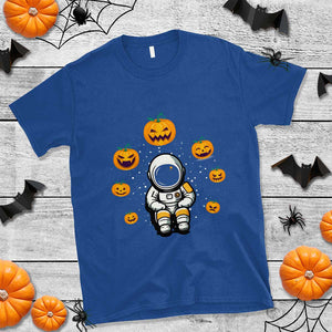 Halloween Astronaut T Shirt Scary Pumpkin Universe Outer Space Halloween Costume TS02 Royal Blue Print Your Wear