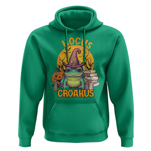 Funny Halloween Frog Hoodie Hocus Croakus Cute Witch Hat Costume TS02 Irish Green Print Your Wear
