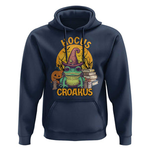 Funny Halloween Frog Hoodie Hocus Croakus Cute Witch Hat Costume TS02 Navy Print Your Wear