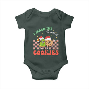 Teacher Christmas Baby Onesie I Teach The Smartest Cookies Retro Groovy Xmas Cookies TS02 Print Your Wear