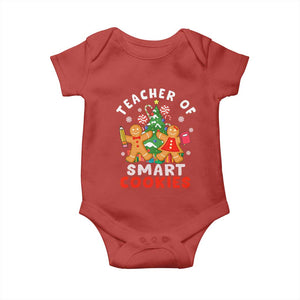 Teacher of Smart Cookies Christmas Gingerbread Man Baby Onesie Teacher of Smart Cookies TS02 Red Print Your Wear