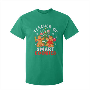 Teacher of Smart Cookies Christmas Gingerbread Man T Shirt For Kid Teacher of Smart Cookies TS02 Irish Green Print Your Wear