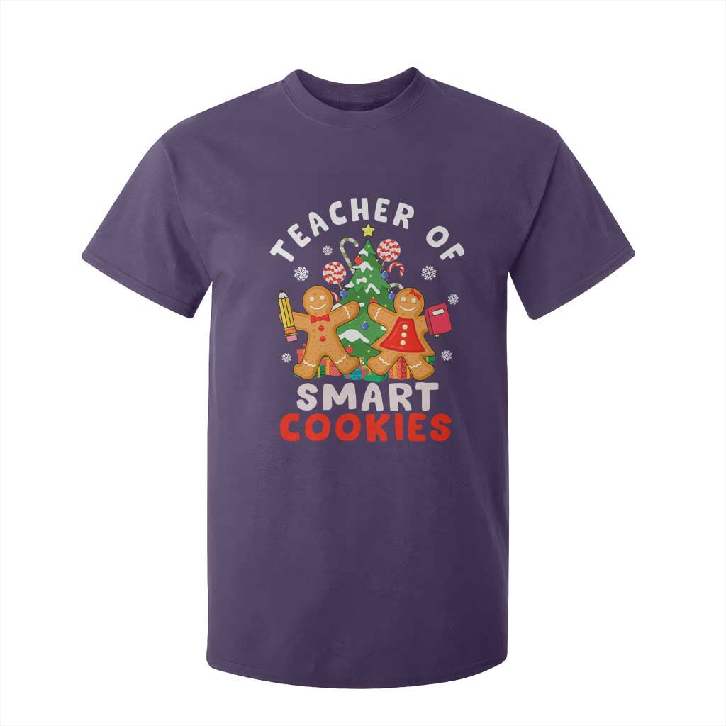Teacher of Smart Cookies Christmas Gingerbread Man T Shirt For Kid Teacher of Smart Cookies TS02 Purple Print Your Wear