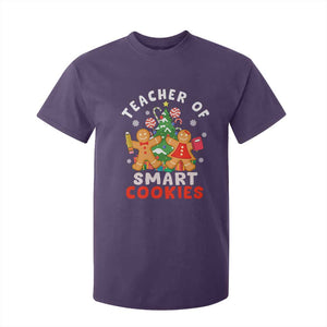Teacher of Smart Cookies Christmas Gingerbread Man T Shirt For Kid Teacher of Smart Cookies TS02 Purple Print Your Wear
