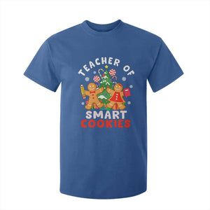 Teacher of Smart Cookies Christmas Gingerbread Man T Shirt For Kid Teacher of Smart Cookies TS02 Royal Blue Print Your Wear